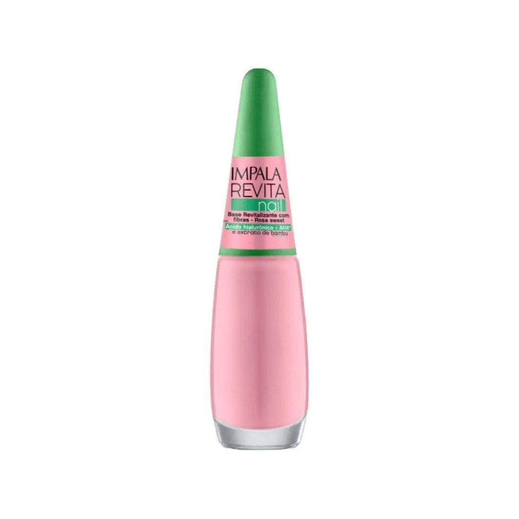 Base Impala Revita Nail Revitalizante com Fibras Rosa Sweet 7,5ml