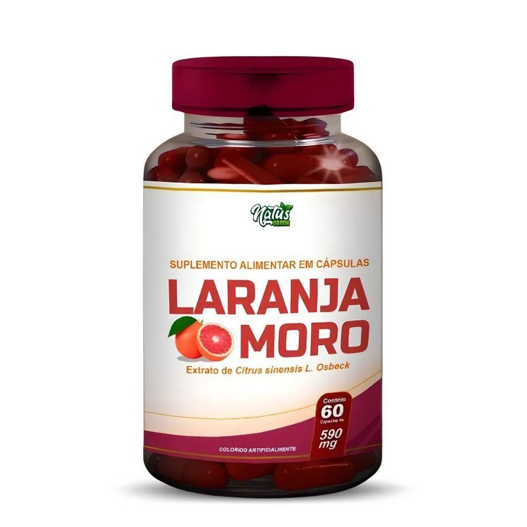 Laranja Moro Pura (morosil) 60 cápsulas 500mg Natus Green