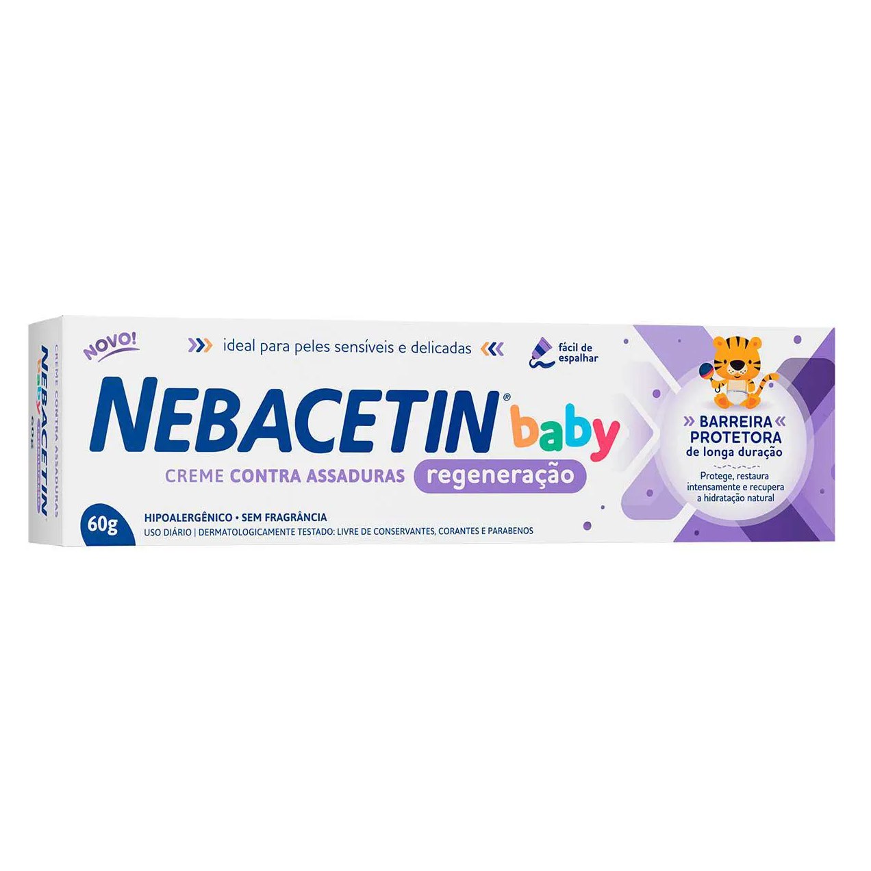 Creme para Assaduras Nebacetin Baby Regeneração 60g