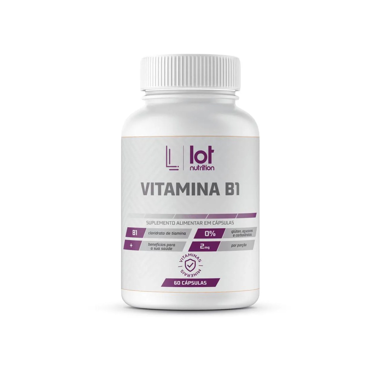 Vitamina B1 Tiamina 60 cápsulas Lot Nutrition
