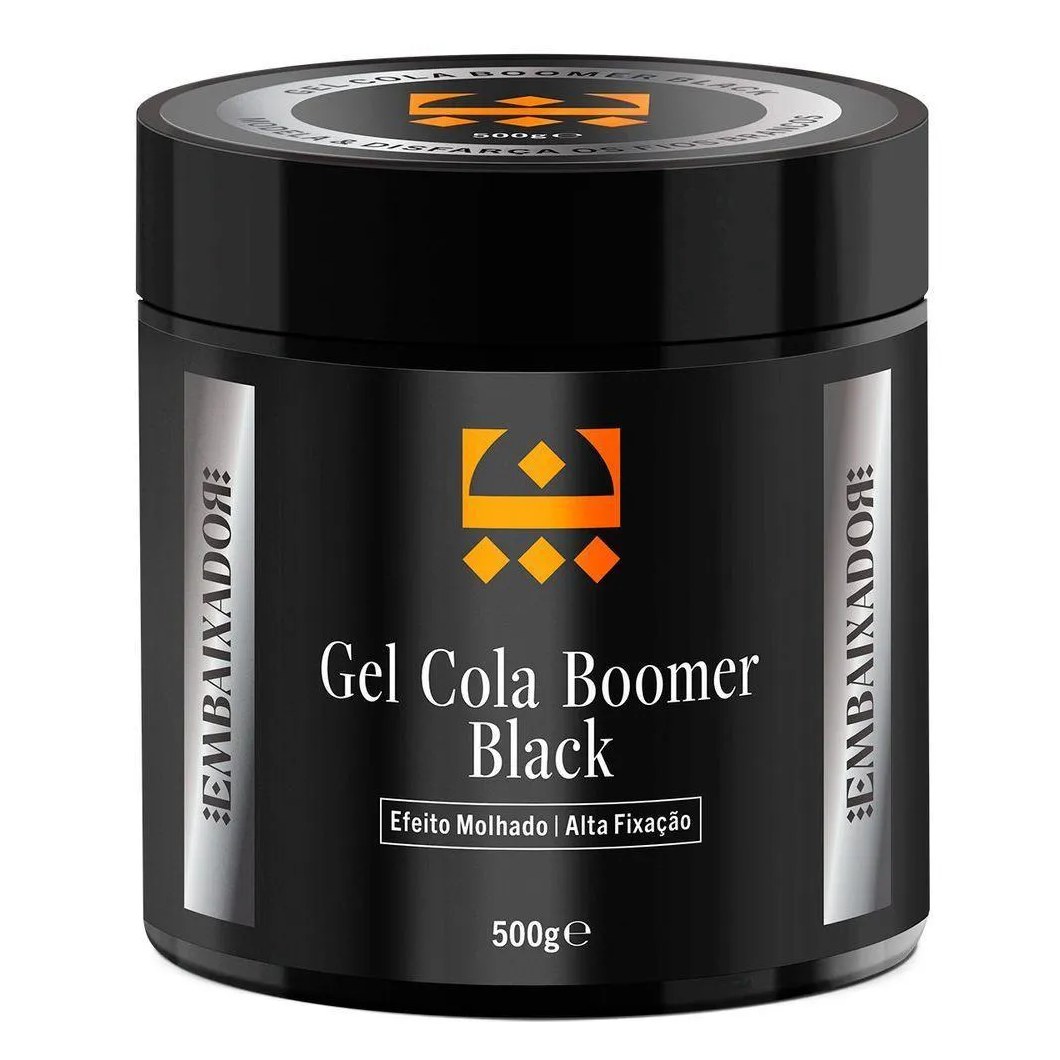 Kit 02 Gel Cola Boomer Clear + 01 Gel Boomer Black Embaixador 500g
