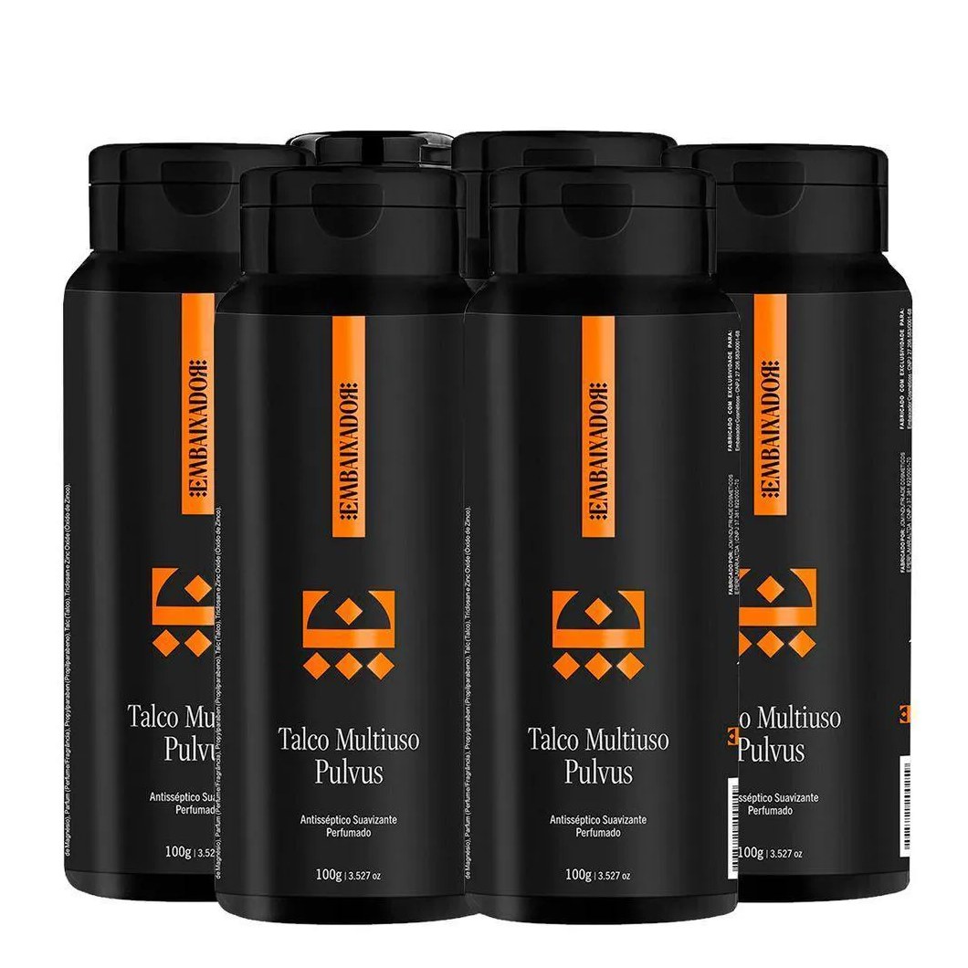 Kit 03 Talco Multiuso Pulvus Embaixador 200g