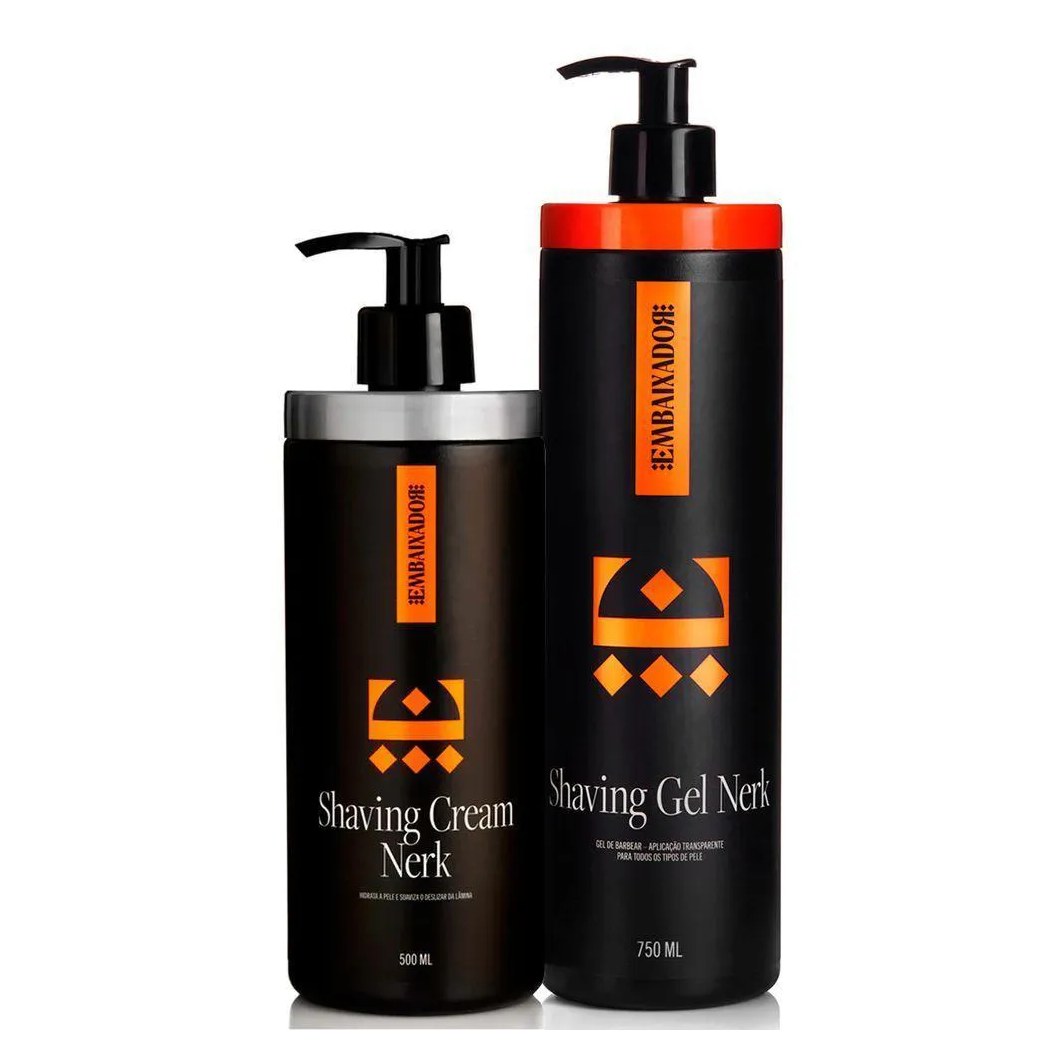 Shaving Gel Nerk + Shaving Cream Nerk Embaixador 750ml