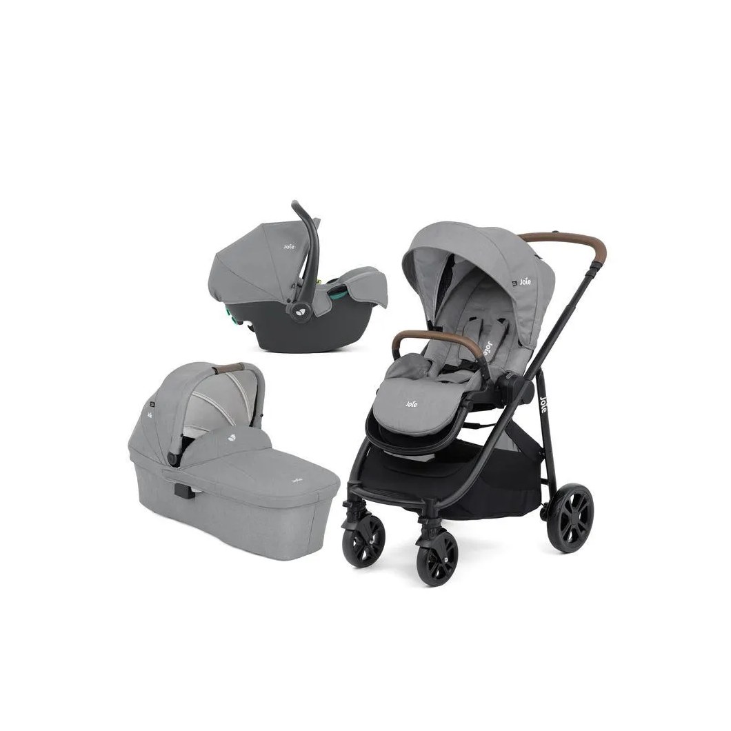 Carrinho de Bebê Versatrax e Travel System Trio Pebble Cinza Joie