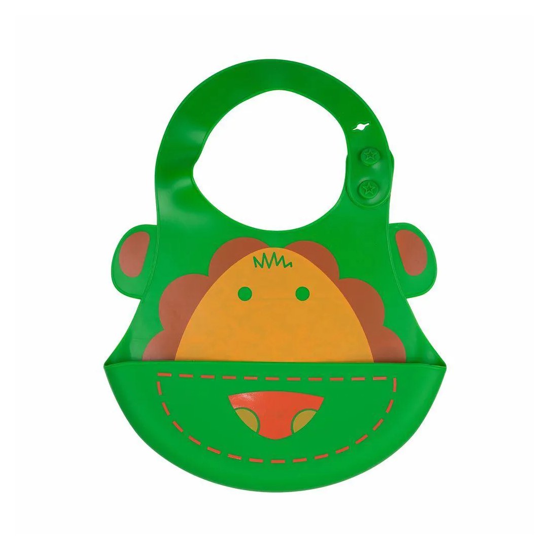 Babador Silicone Leao Verde