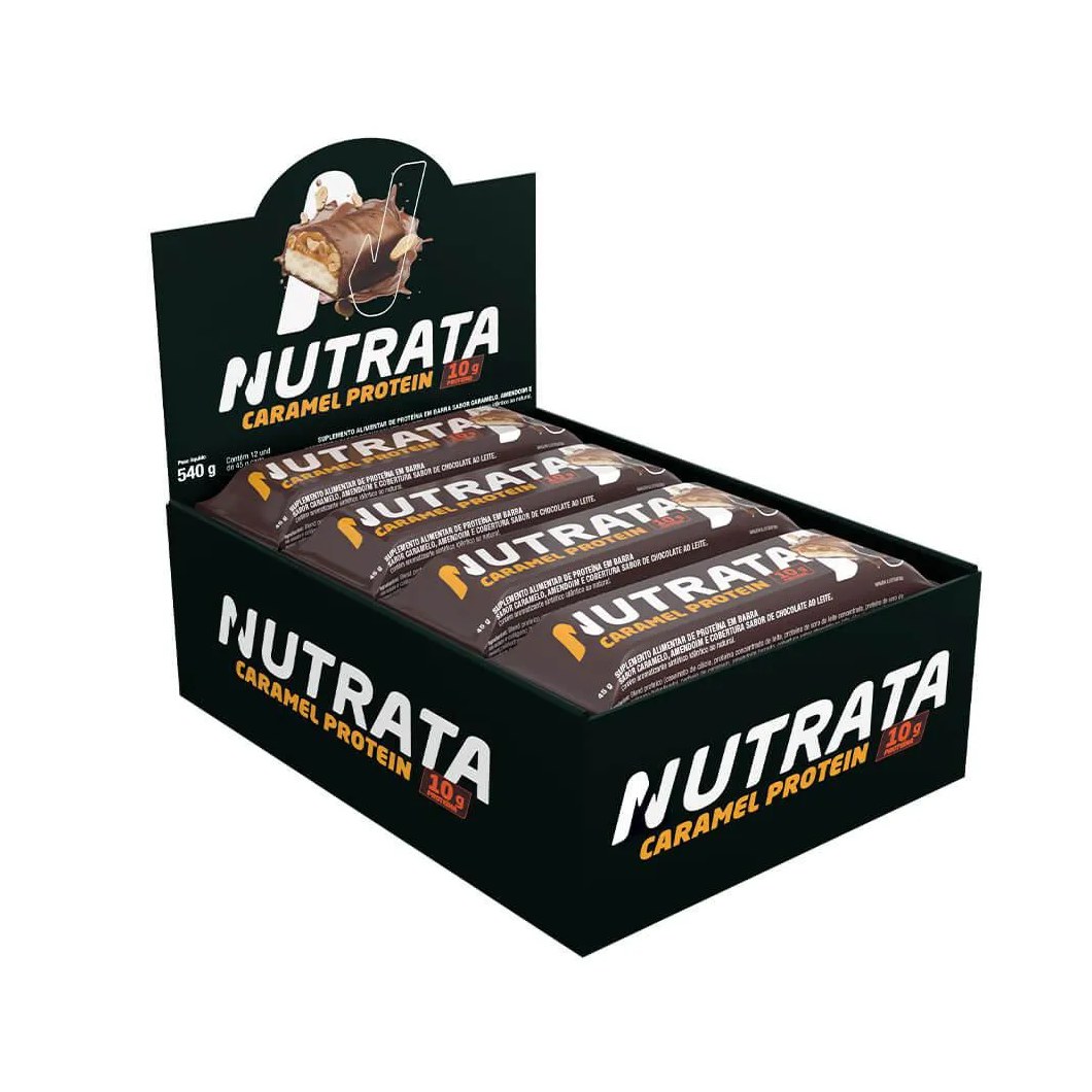 Barra Nutrata Protein Display C/ 12 Barras de 45g – Caramel
