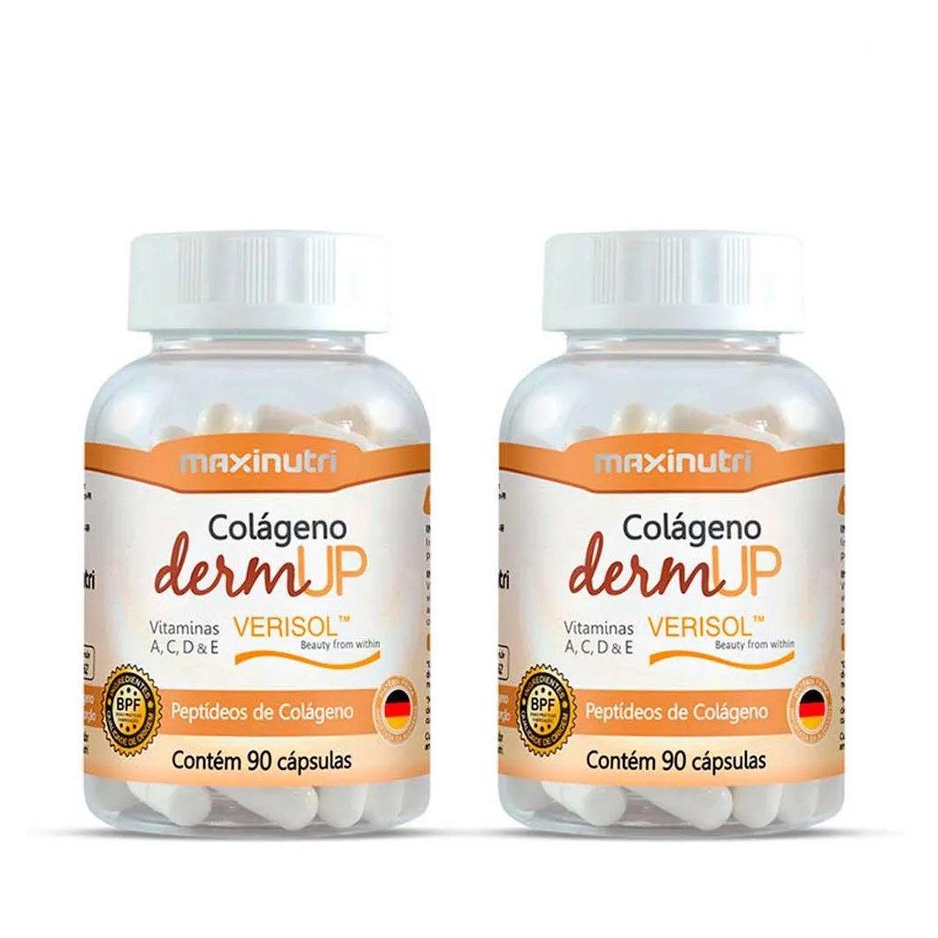 Kit 2 Colágeno Dermup Verisol + Vitaminas 90 Cápsulas Maxinutri