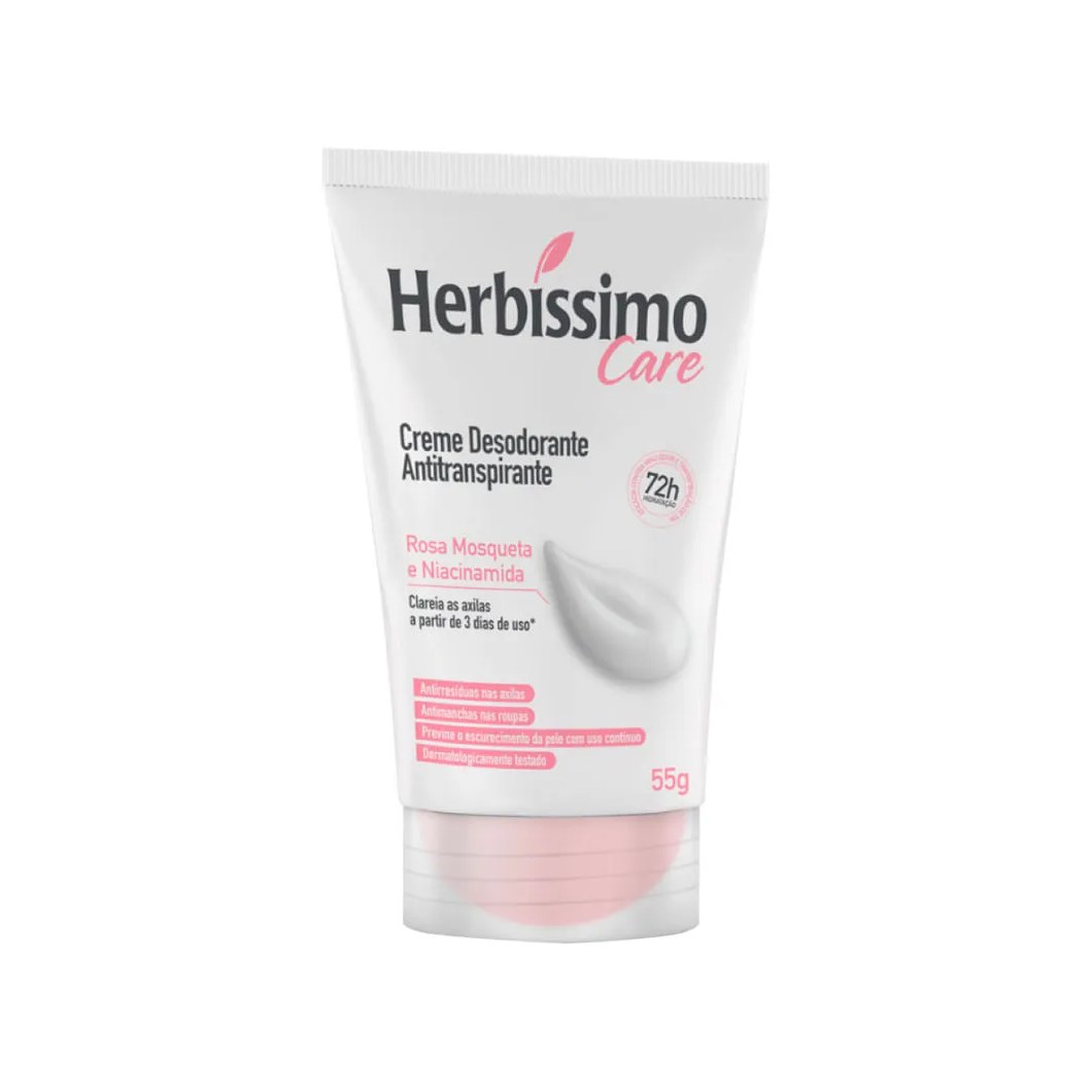 Desodorante Em Creme Herbissimo Care Rosa Mosqueta E Niacinamida 55gr