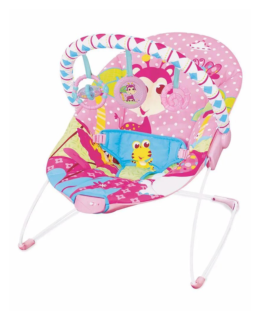 Cadeira de Descanso Carnaval Mastela até 9 Kg Rosa Girafa
