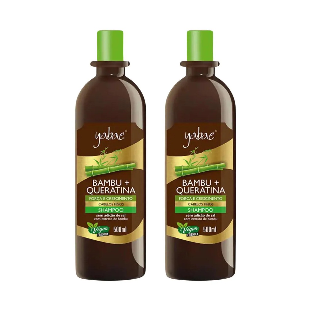 Kit C2 Shampoo Bambu e Queratina Crescimento Yabae
