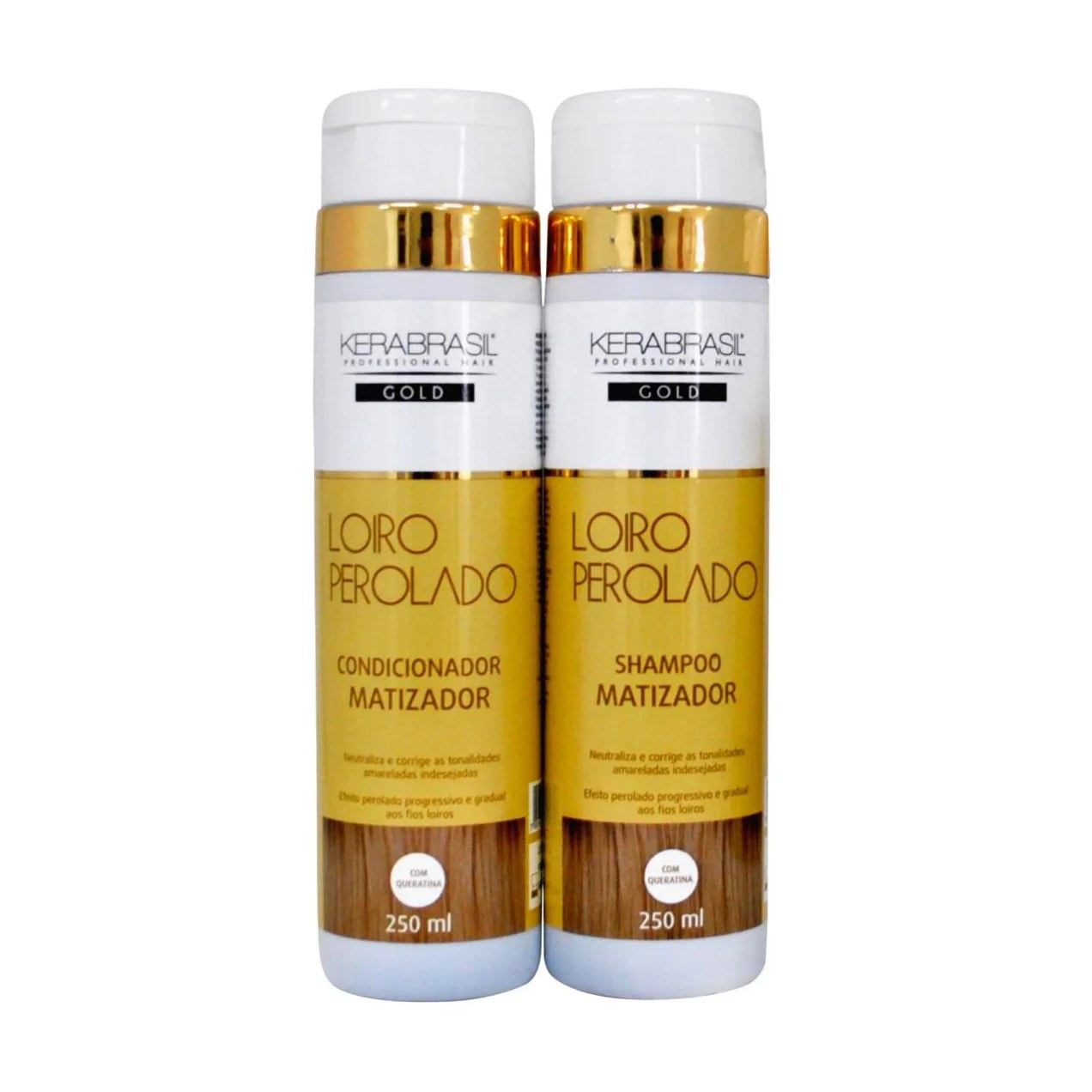 Kit Loiro Perolado Shampoo e Condicionador Gold Kerabrasil