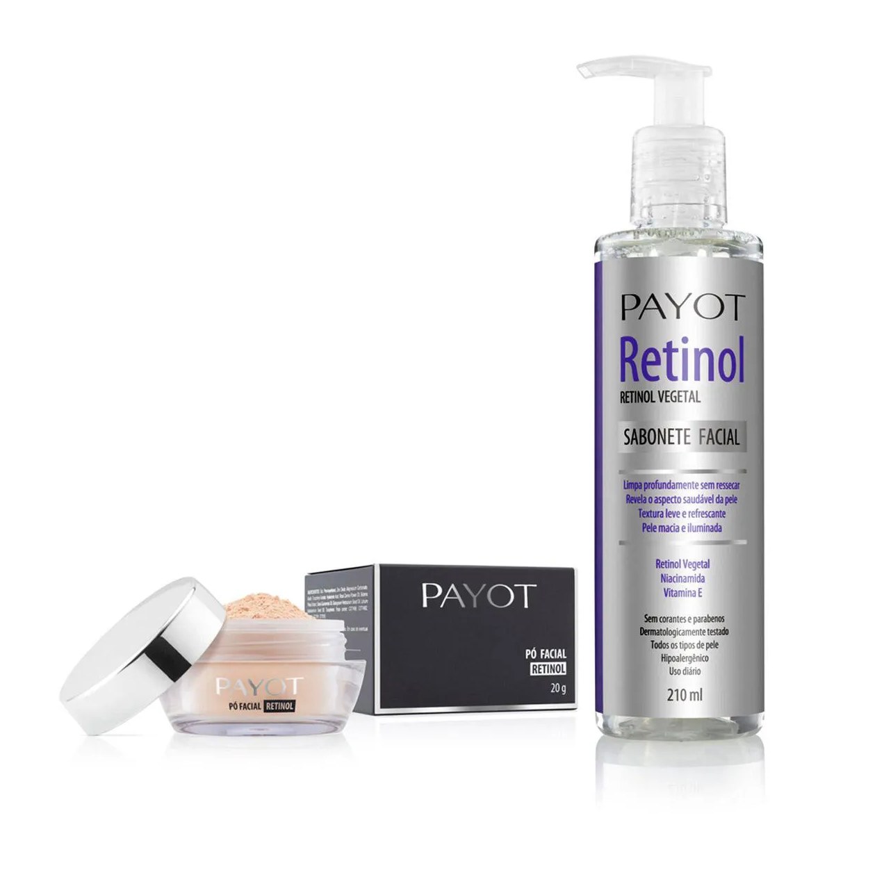 Kit Limpeza Retinol + Pó Translúcido Iluminador Payot