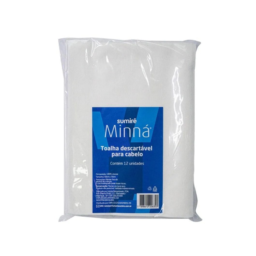Toalha Descartável Cabeça Minná 12un