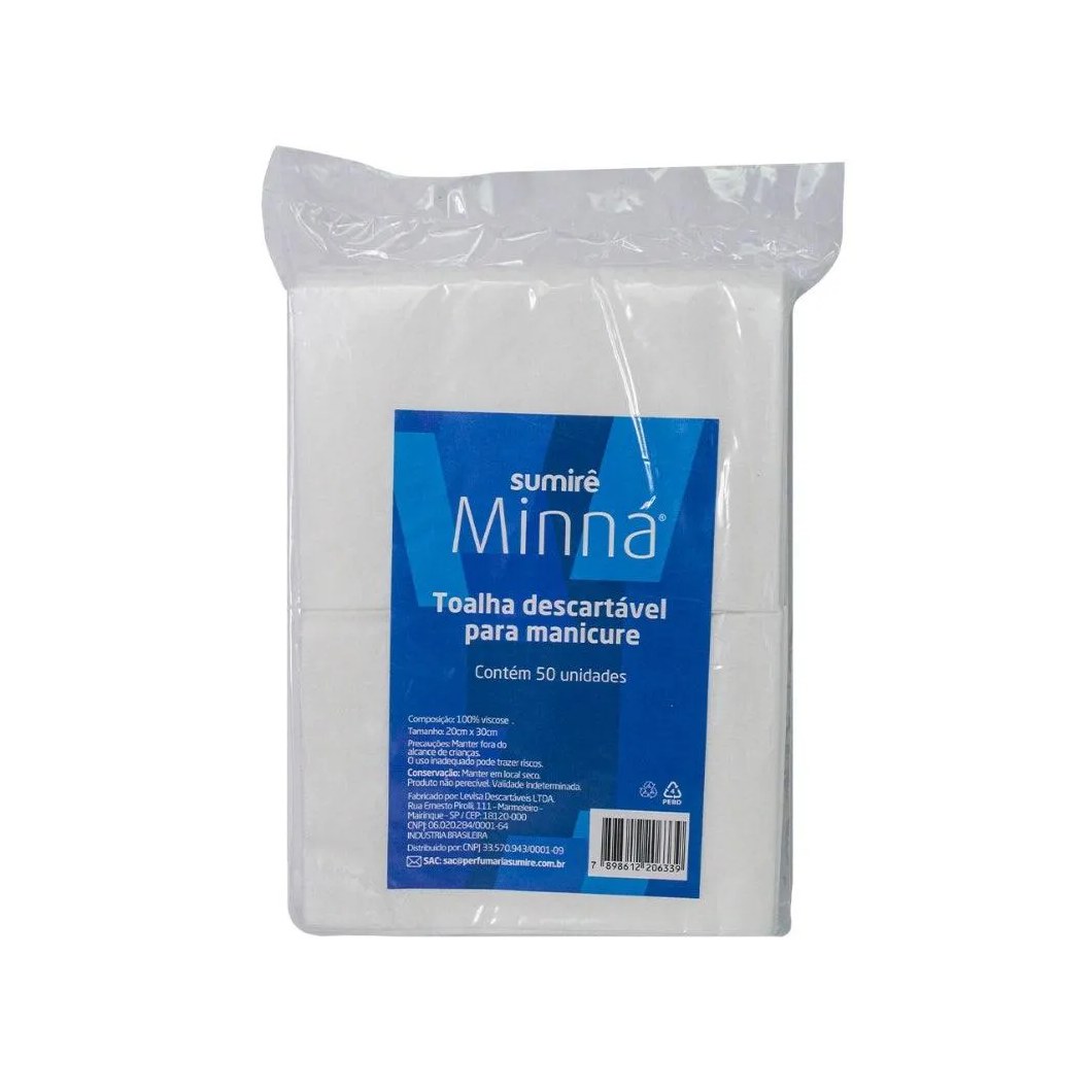Toalha Descartável Manicure Minná 50un