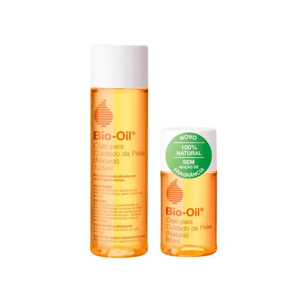 Kit Bio-oil Cicatrizante - Óleo Corporal Natural 60ml E Óleo Corporal Natural 125ml