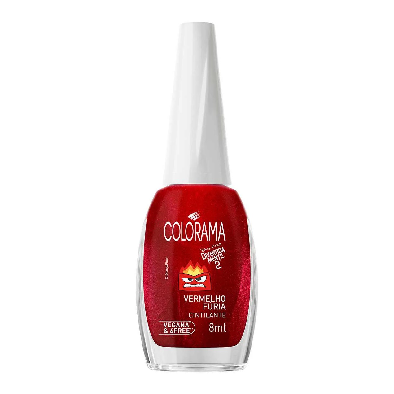 Esmalte Cintilante Colorama Divertidamente 2 8ml - Vermelho Fúria