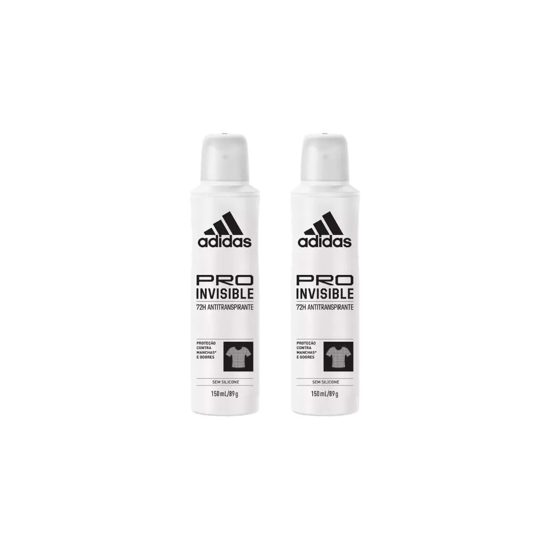 Desodorante Aero Adidas 150ml Fem Invisible - Kit C / 2un