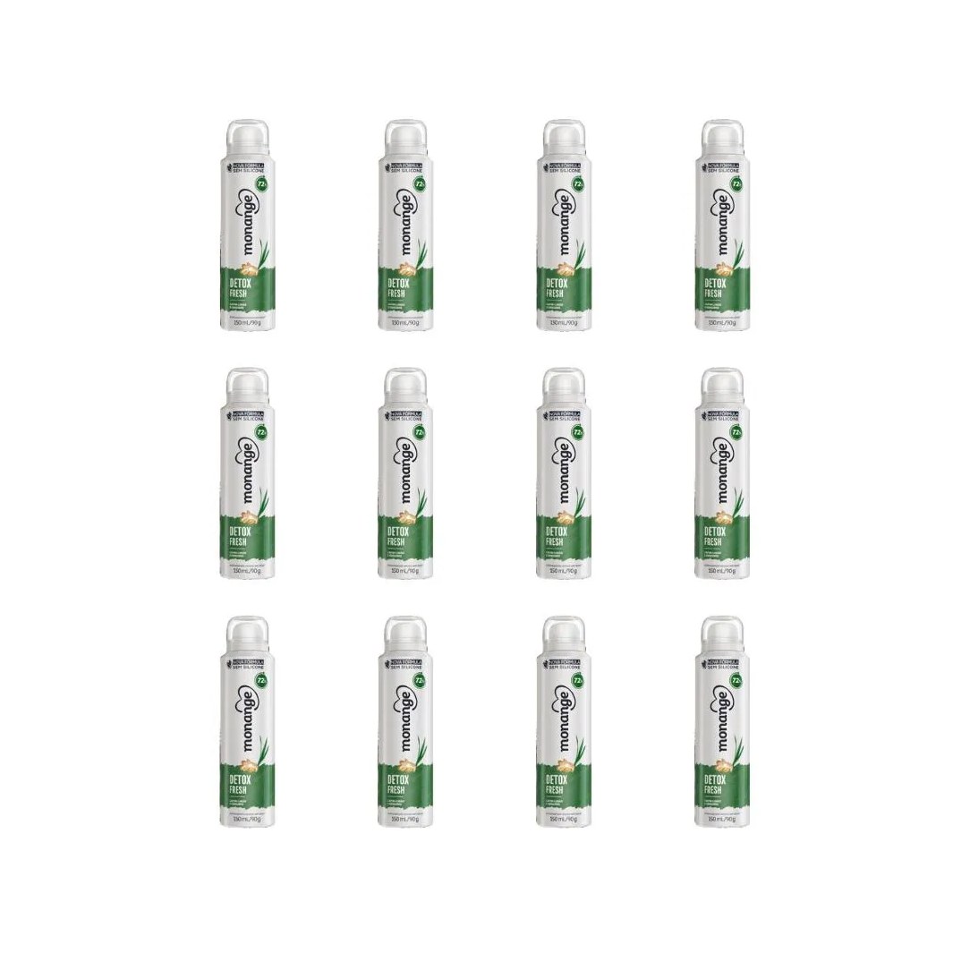 Desodorante Aero Monange 150ml Detox - Kit C / 12un