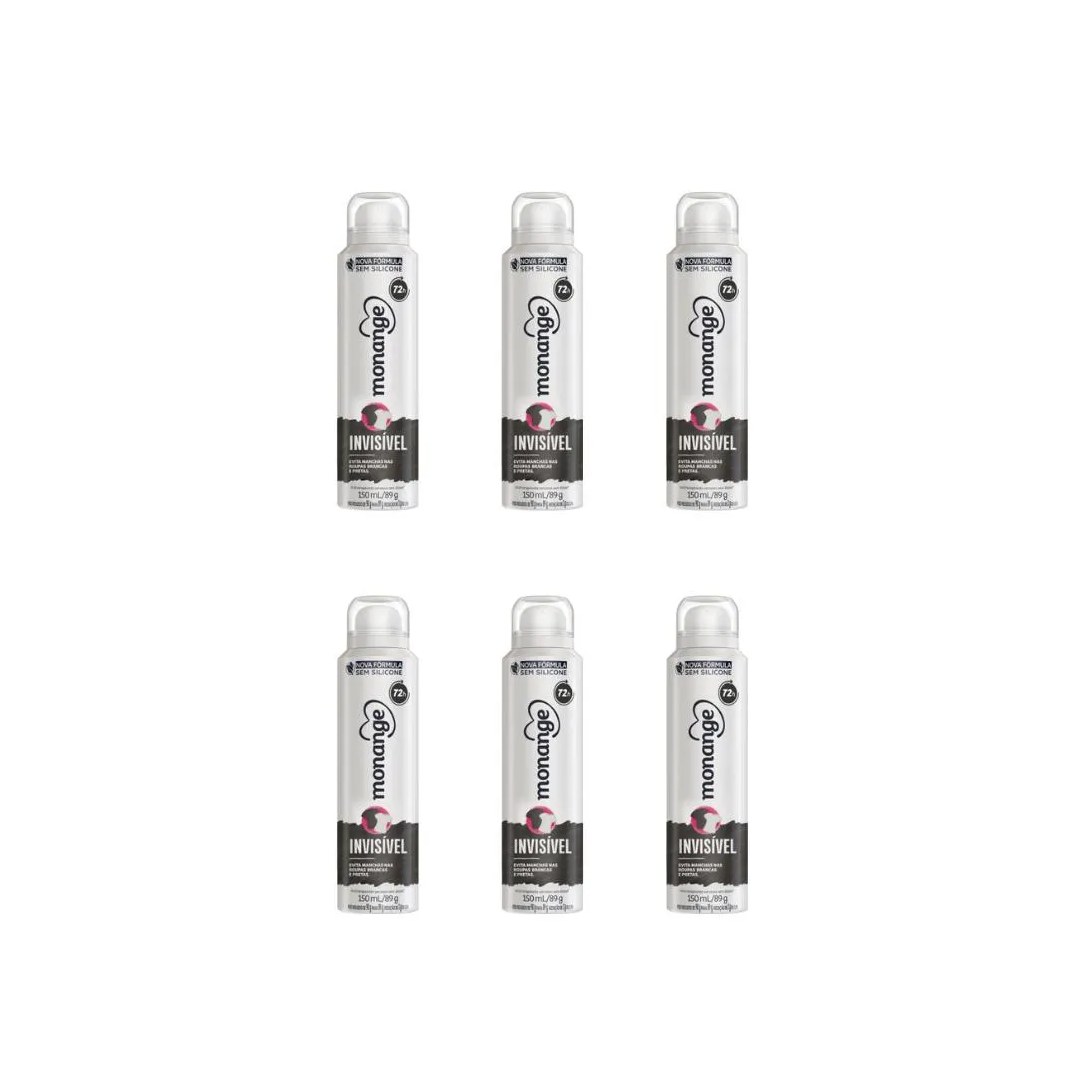Desodorante Aero Monange Anti Invisível - Kit C / 6un