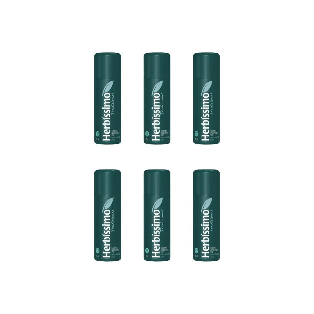 Desodorante Spray Herbissimo Tradicional 90ml - Kit C / 6un