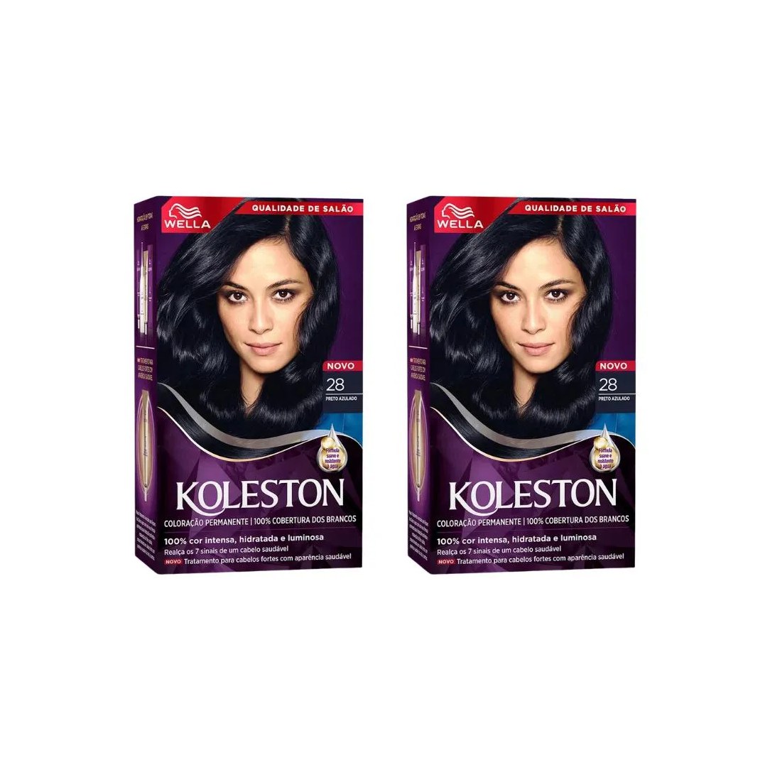 Coloraçao Koleston 28 Preto Azulado - Kit C / 2un