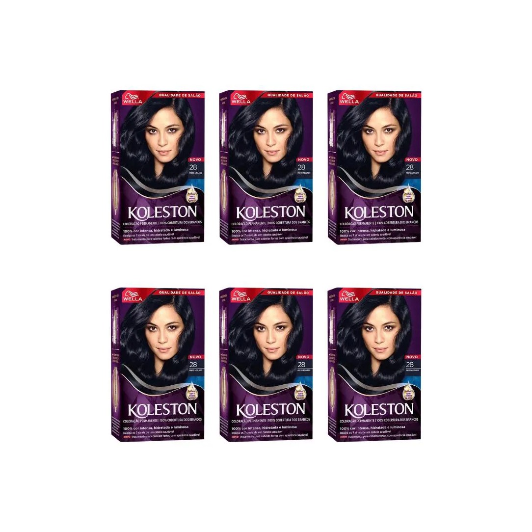 Coloraçao Koleston 28 Preto Azulado - Kit C / 6un