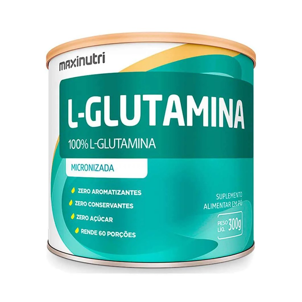 Aminoácido L-glutamina Pó 300g 100% Pura Maxinutri