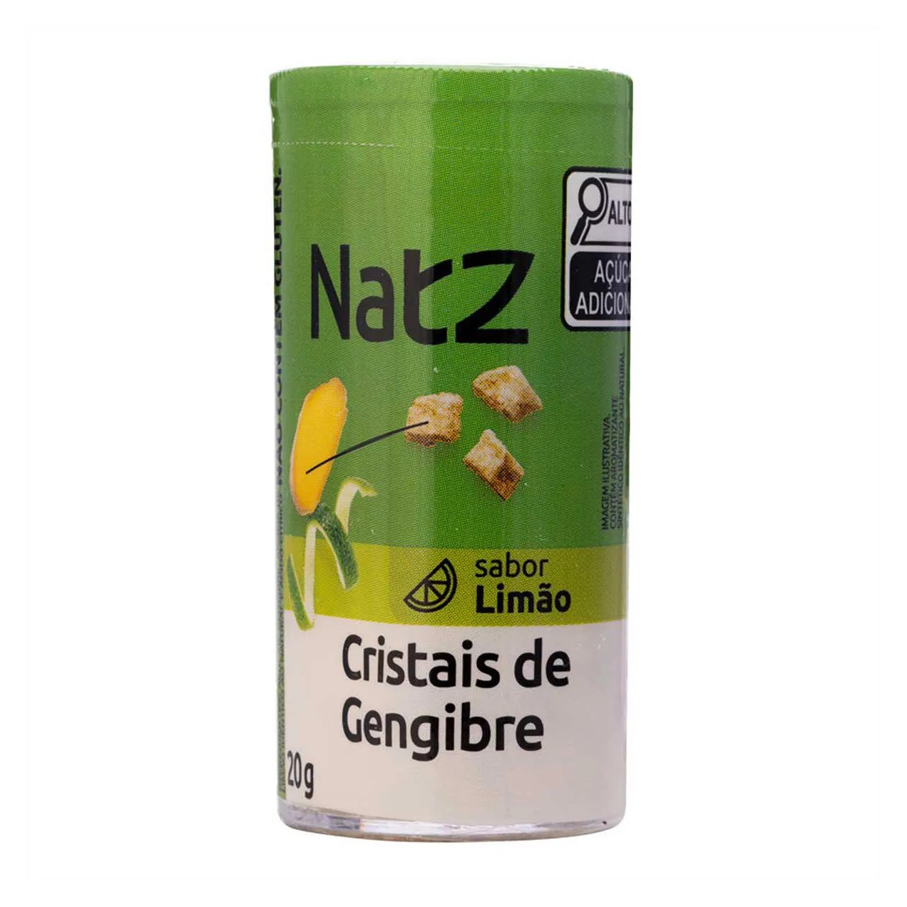 Cristais de Gengibre e Limão Natz 20g