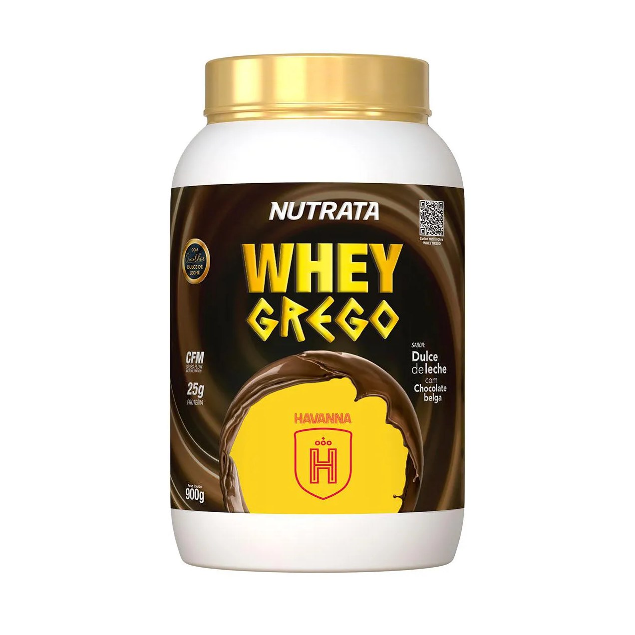 Whey Grego Nutrata Doce de Leite Havanna com Chocolate Belga 900g