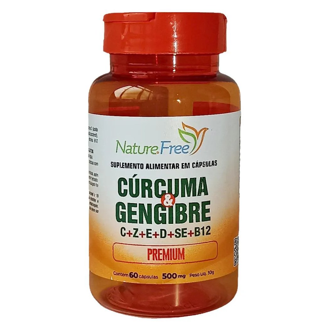 CúRCUMA E GENGIBRE PREMIUM 60 CáPSULAS 500MG