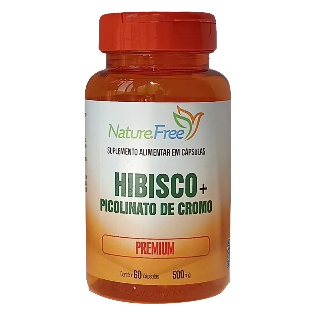 Hibisco + Picolinato de Cromo Premium 60 Cápsulas 500mg