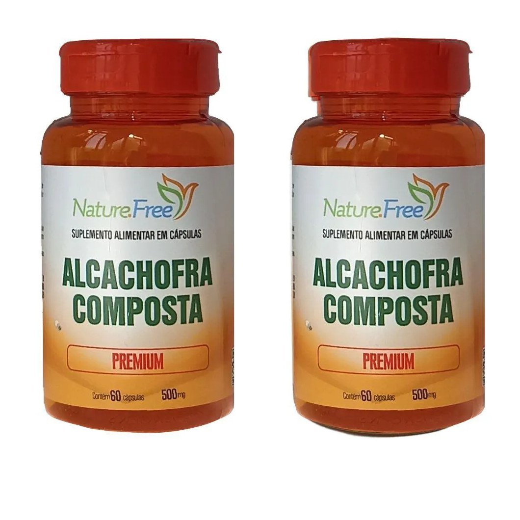 Kit 2 Alcachofra Composta Premium 60 Cápsulas 500mg
