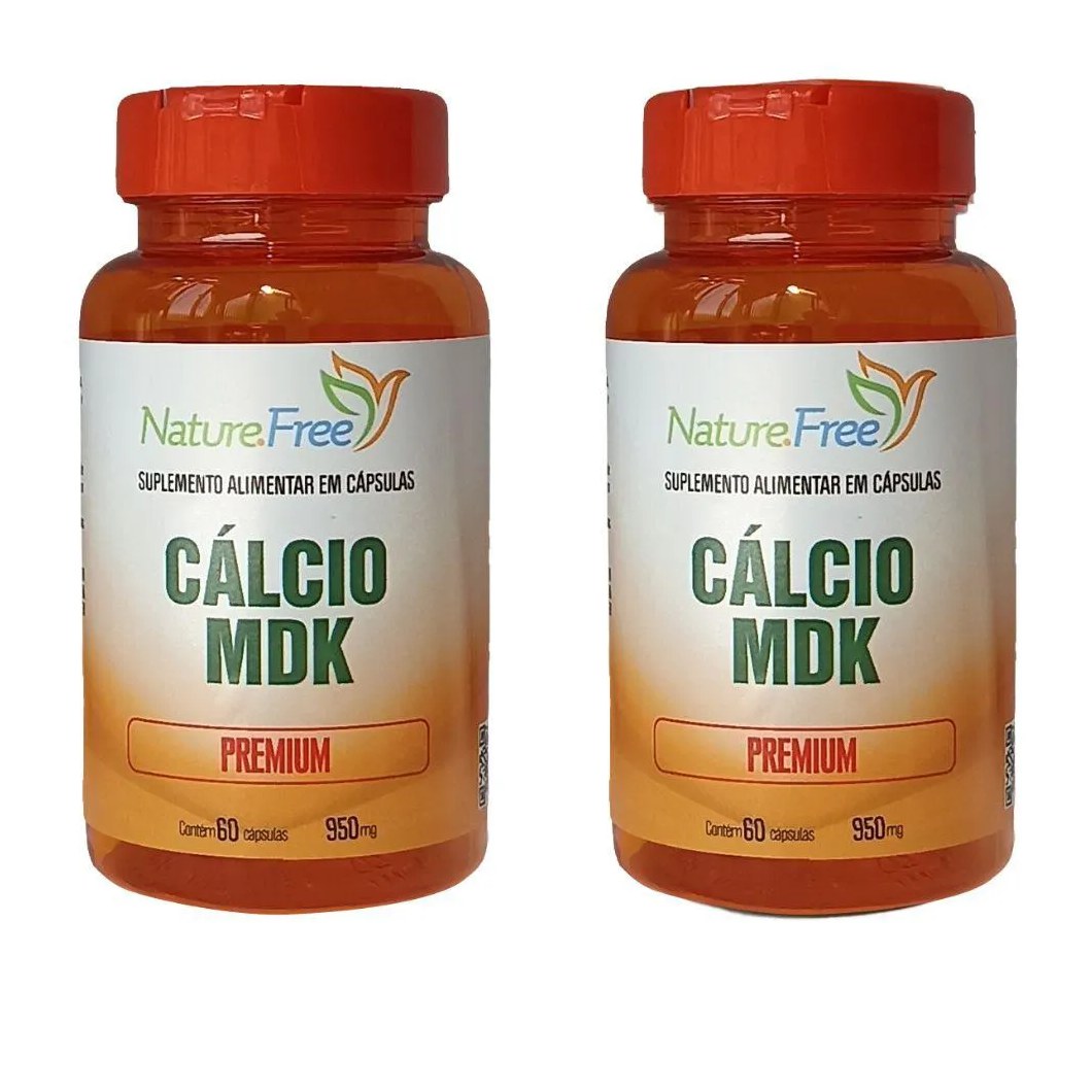 Kit 2 Cálcio Mdk Premium 60 Cápsulas 950mg