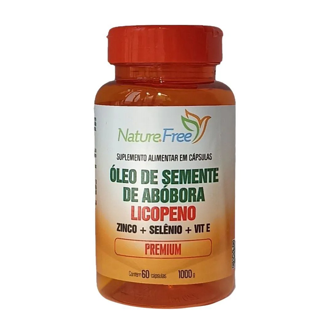 Óleo de Semente de Abóbora com Licopeno + (zinco + Selênio + Vit.e) 60 Cápsulas