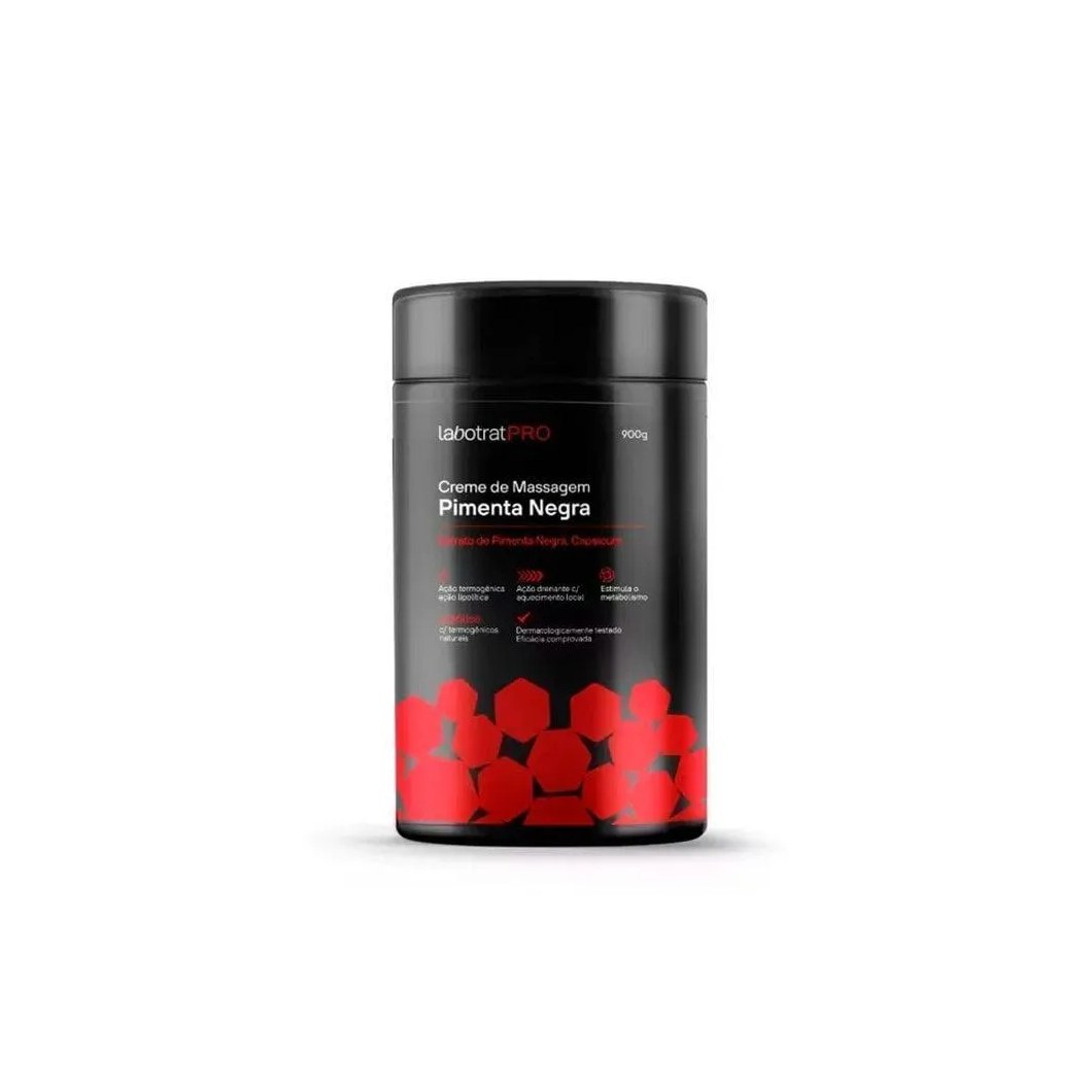 CREME DE MASSAGEM LABOTRAT PRO PIMENTA NEGRA 900G