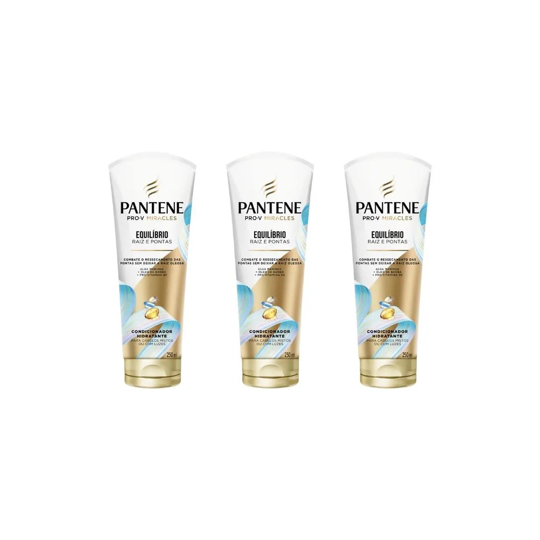 Condicionador Pantene 250ml Equilibrio - Kit C / 3un