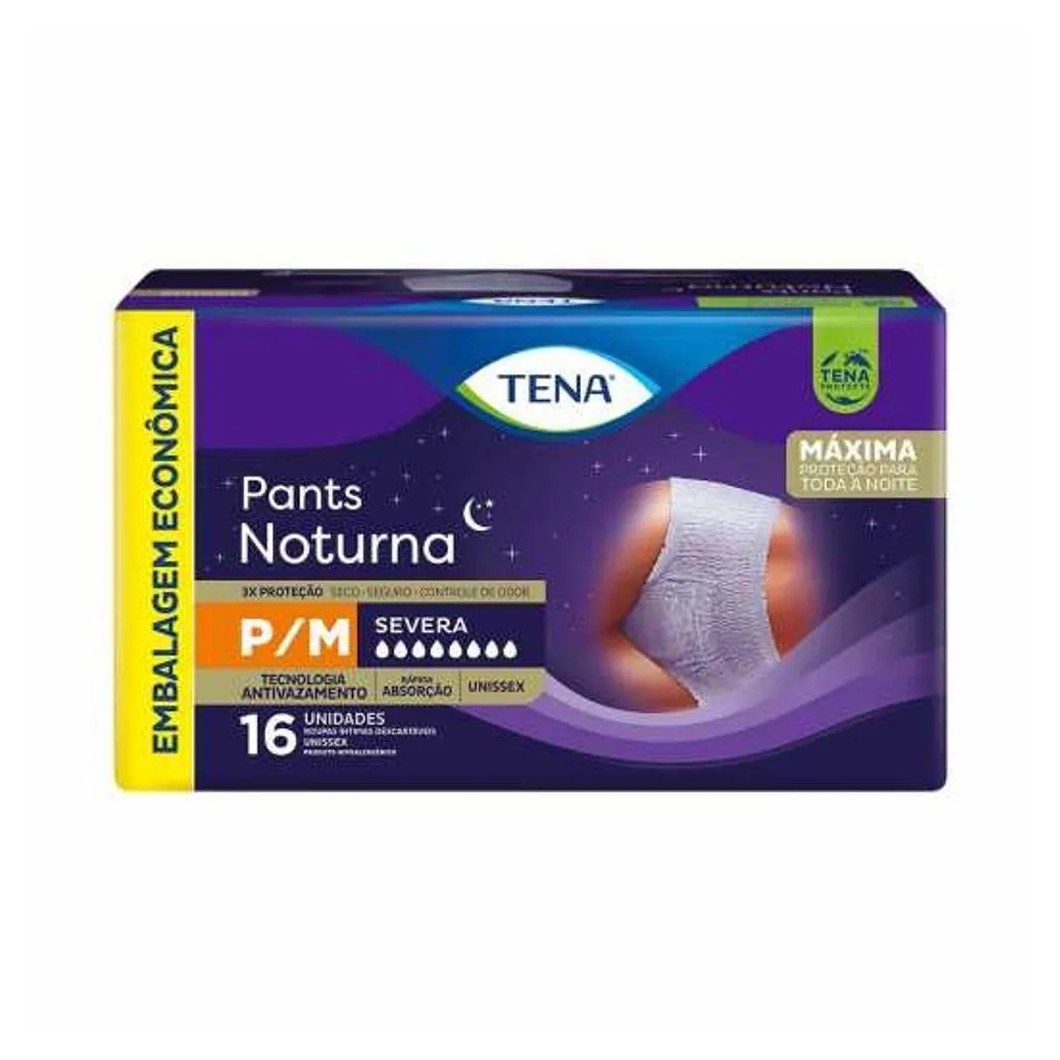 Fralda Geriátrica Tena Pants Noturna P/m com 16un