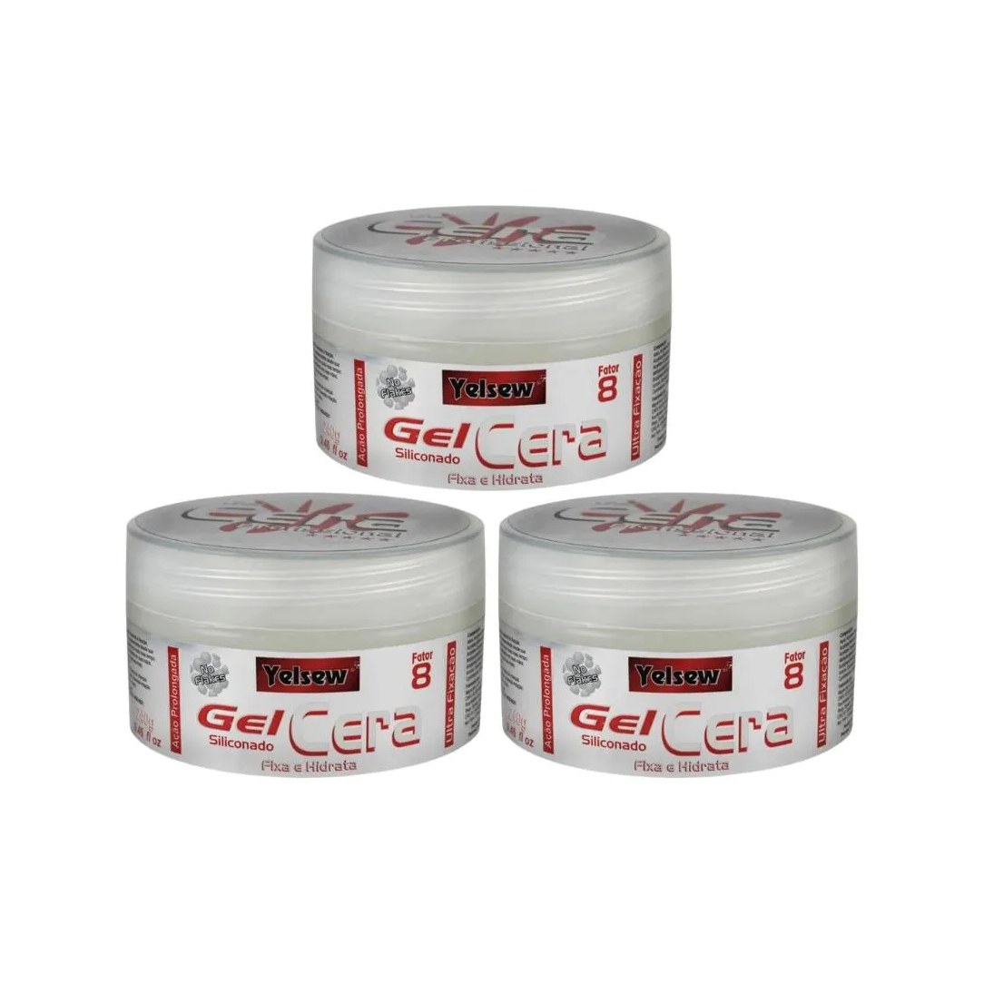 Gel Cera Fixador Yelsew 240g - Kit C / 3un