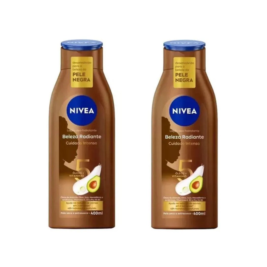 Hidratante Corp Nivea 400ml Pele Negra Cuidado Intenso - 2un