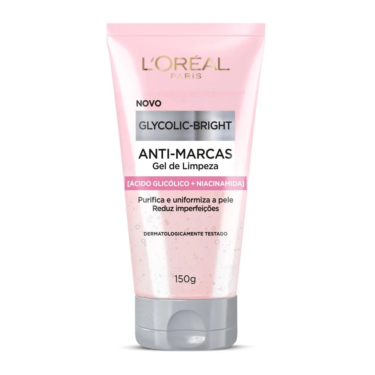 Kit L'Oréal Paris Glycolic-Bright Rotina Completa - Gel Limpeza + Sérum + Gel-Creme Noite