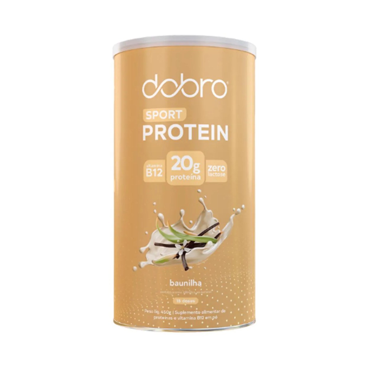 Proteína Vegana em pó Dobro Sport Protein Baunilha 450g