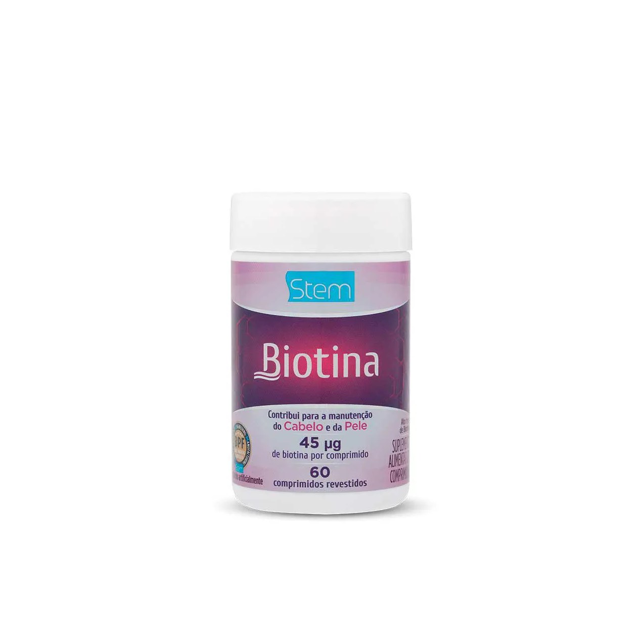 Suplemento Alimentar Biotina para Cabelo e Pele com 60 comprimidos