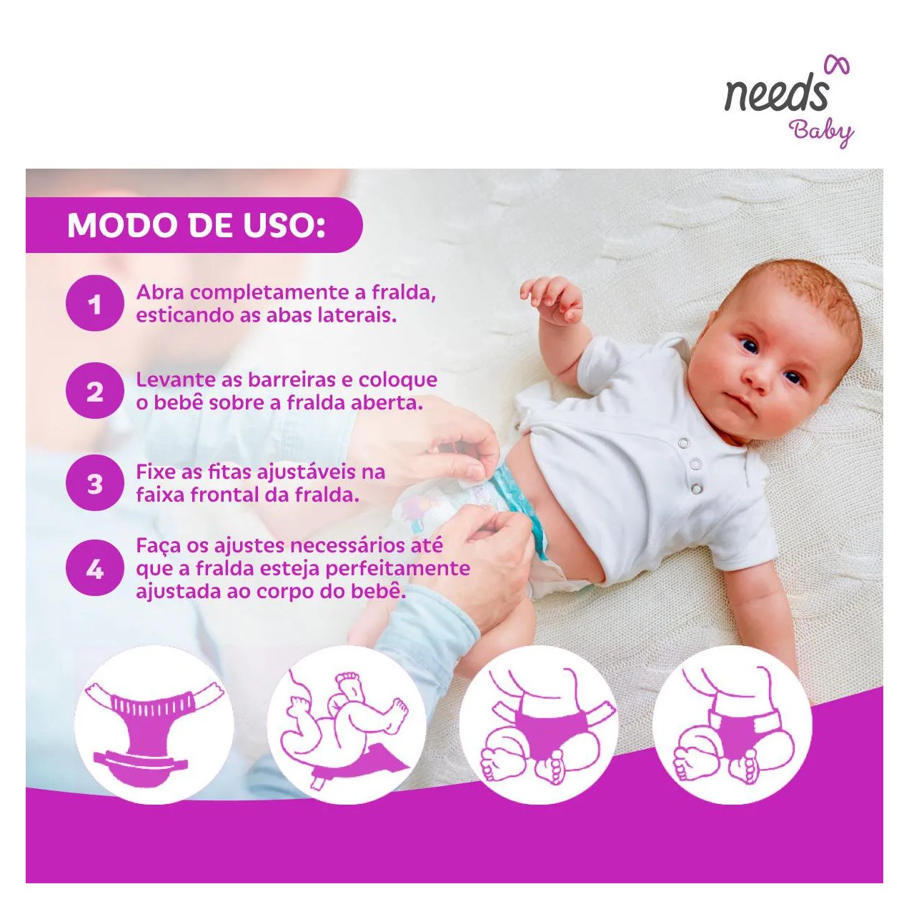 Fralda Needs Baby Ultrasafe XXG 54 Unidades