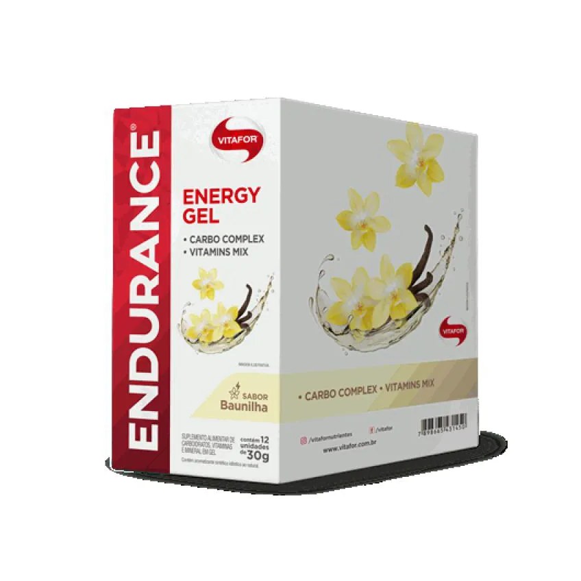 Endurance Energy Gel (360g - 12 Saches) - Sabor: Baunilha