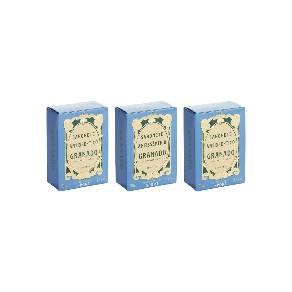 Sabonete Granado 90g Antiseptico Sport - Kit C / 3un