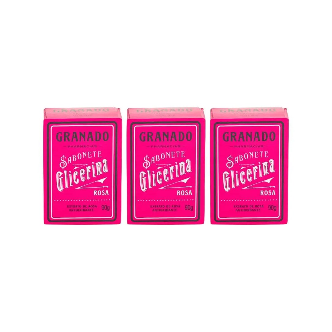 Sabonete Granado 90g Glicerina Rosa - Kit C/3un