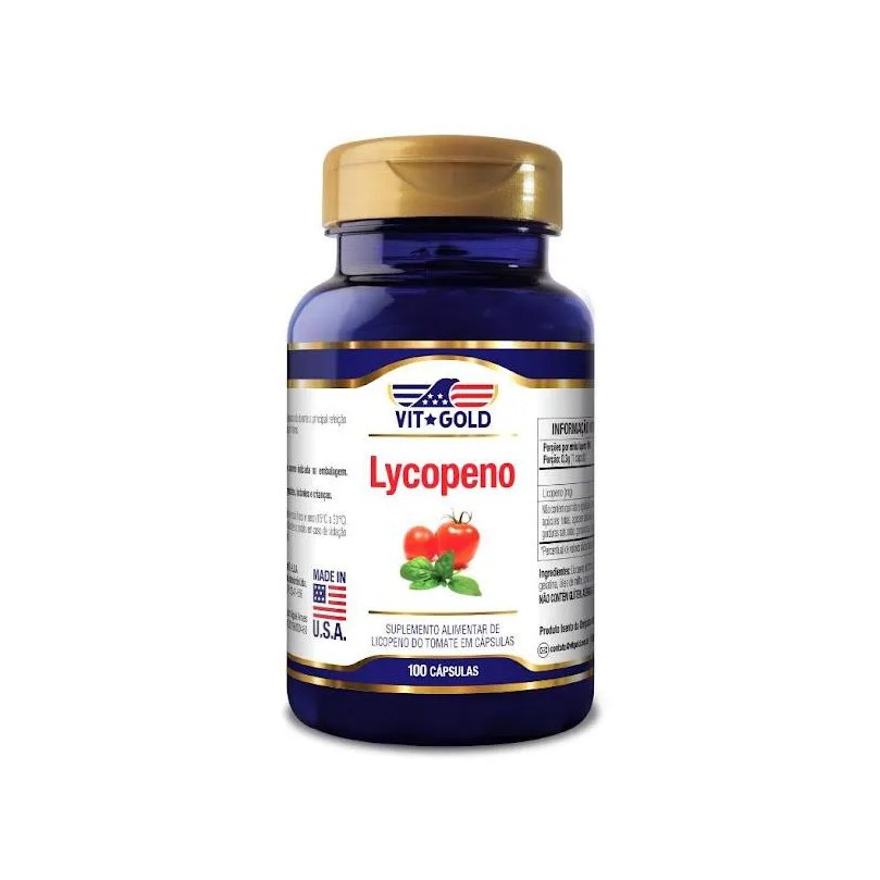Licopeno de Tomate Vitgold 100 Cápsulas