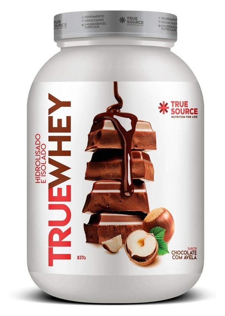 True Source True Whey (837G) – Hidrolisado E Isolado – Sabor Chocolate C/ Avelã
