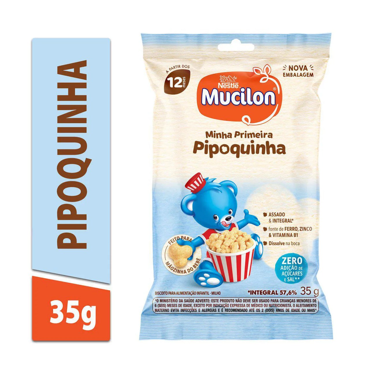 Snack Mucilon Minha Primeira Pipoquinha 35g