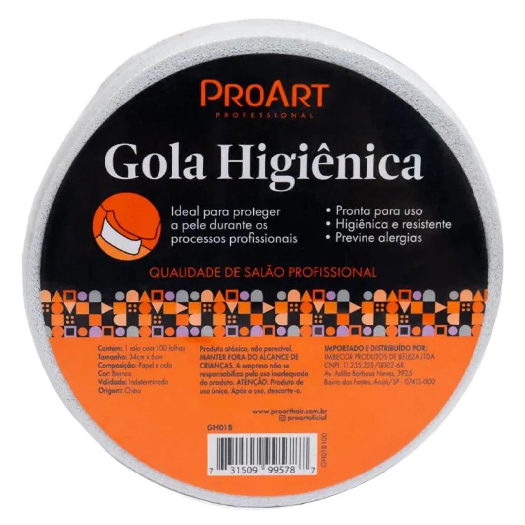 01 Rolo de Gola Higienica Protetora Pescoço Proart